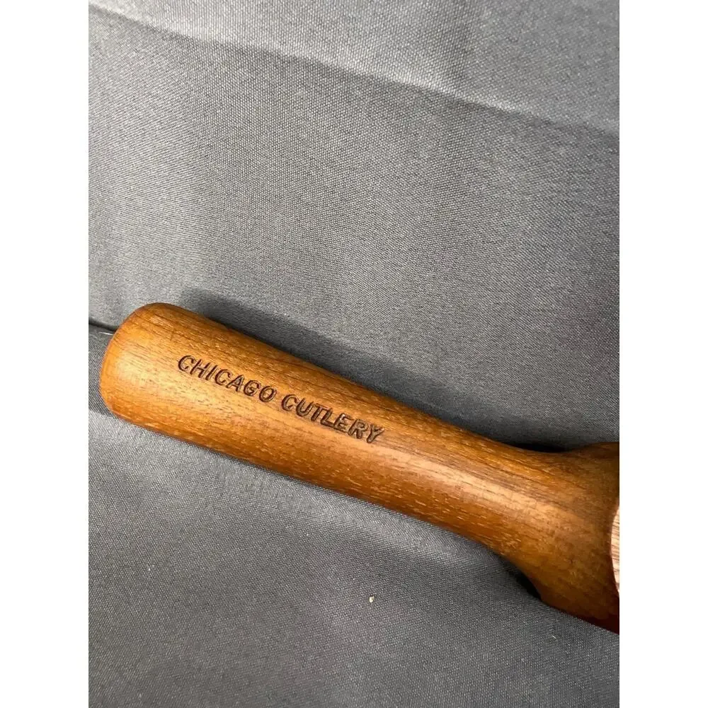 Chicago Cutlery Knife Sharpening Rod Steel Solid Walnut Wood Handle 10